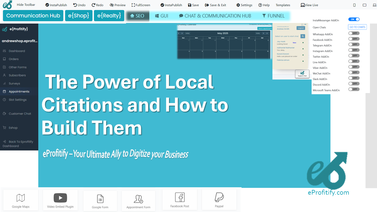 The Power of Local Citations and How to Build Them